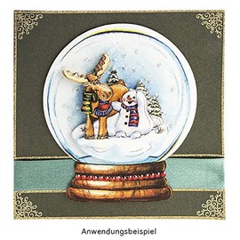 Ideen mit Herz Pack of 30 Snow Globes 13cm x 11.5cm Greeting Cards with Envelopes