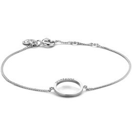DPT ANTWERP Venus Bracelet | Natural White Diamond 8 pc | Silver Rhodium | 925 Sterling Silver | 13.20 x 1.40 mm | Adjustable Sizes (15.5-16.5-17.5 cm)