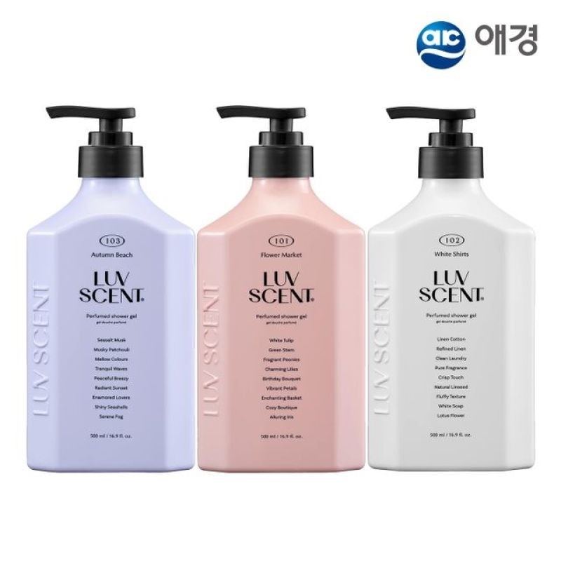 Luscent Body Wash 500ml x 2 (Choose 1: White Tulip/Sea