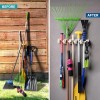 Home-it Mop and Broom Holder Wall Mount Garden Tool Storage,Rack