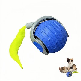 Interactive Cat Ball Toy, Electric Cat Ball Toy, 2025 Upgrade Interactive Cat Toy Ball, Automatic Moving cat Toy Suitable for Active and Playful Cats (Sea Blue)