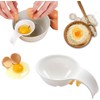 1Pc White Egg White Yolk Separator,Egg Separator for Raw Eggs,Bowl-Clip