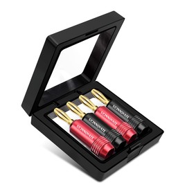 VVFLED Speaker Banana Plugs, 4PCS Premium 24K Gold Plated 4mm Banana Plugs for Speaker Wire HiFi Connection for Amplifiers, Speakers, Audio, A/V Receivers, Amplifiers, Stereo Systems