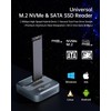 AMZPILOT Tool-Free M.2 SSD to USB C Dock with Travel