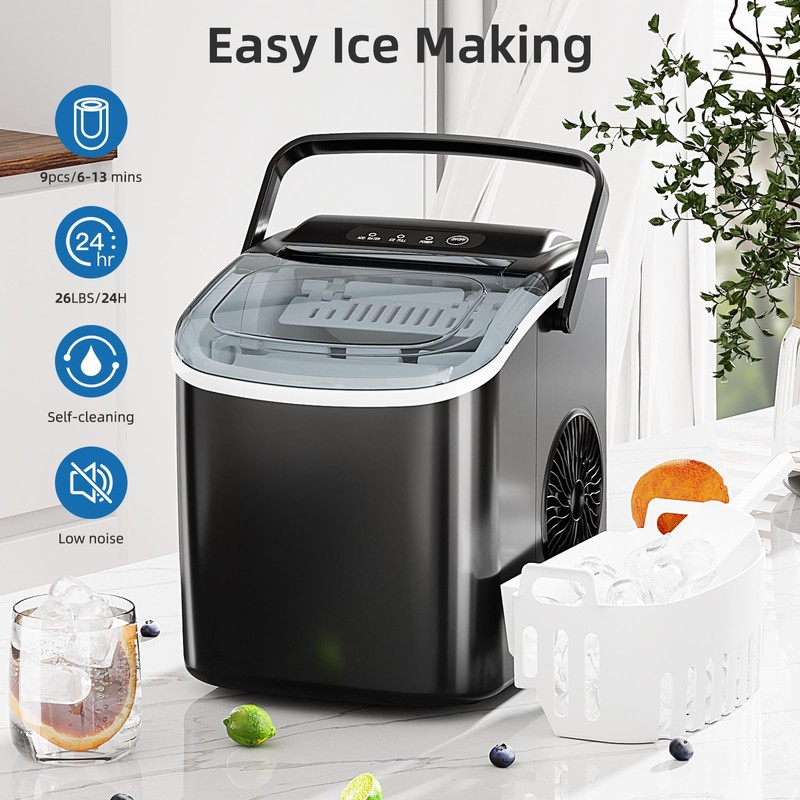 Antarctic Star Ice Maker Countertop, Portable Ice Machine with Carry