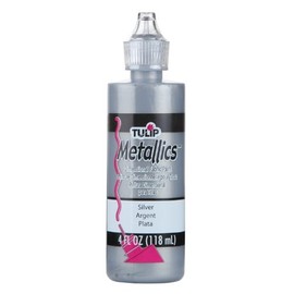 Tulip Dimensional Fabric Paint 17371 Dfpt 4Oz Metallic Silver, 4 Fl Oz (Pack of 1)