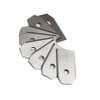 Trade-Shop 12 x Replacement Blades Stainless Steel 0.75 mm for