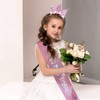 COMNICO 6th Birthday Sash and Tiara for Girls, 2 Pcs