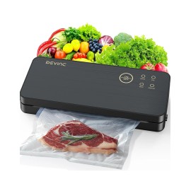 Devinc Vacuum Sealer Machine, Compact Food Sealer with 10 Vaccum Bags & 1 Bag Roll