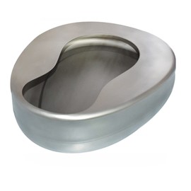 WellnessD'Light - Bedpans for Elderly Men & Women, Heavy Duty Stainless Steel Bed pan for Medic Centers, Patient Hospital and Home Use, 14" x 11 3/8" Qty: 1