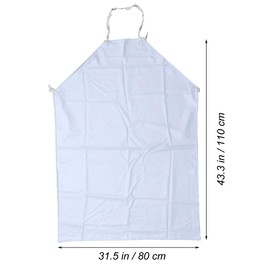 SUPVOX Waterproof Unisex Heavy Duty Apron White Pvc Industrial Kitchen Apron for Butchers Cleaning Carpentry Chemical Resistant Workwear
