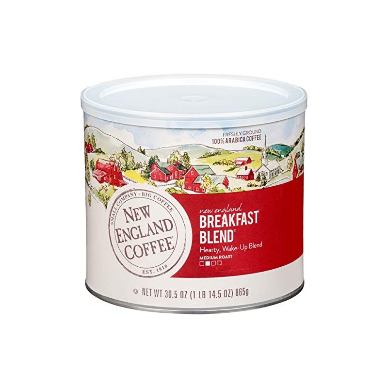 New England Coffee Breakfast Blend Medium Roast Ground Coffee, 30.5oz