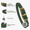 BRONZEDOG Rolled Leather Dog Collar with QR ID Tag Adjustable