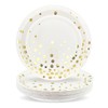 ZVK Gold Party Paper Plates, Pack of 24 White 18cm