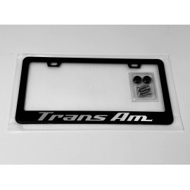 Pontiac Trans Am Reflective Trans Am License Plate Frame Black Metal Pontiac / Firebird