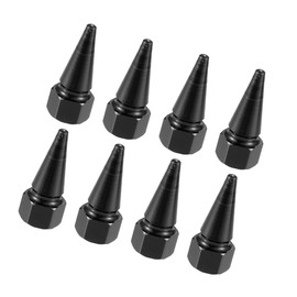 Hihaha 8pcs Black Car Spike Wheel Tyre Tire Valve Air Stem Cap Cover Durable Material