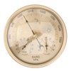 Traditional Weather Hygrometer, 3 in 1 Round Brass Case Barometer