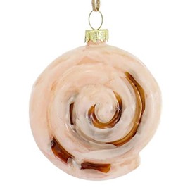 Cody Foster Glazed Cinnamon Roll Glass Ornament 3 1/8 inches