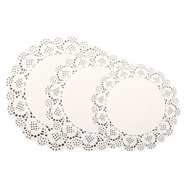 Paper Doilies Assorted Sizes - White Round Lace Paper Doilies for Wedding, Birthday, Cakes, Desserts, Tableware Food Decoration, Pack of 150(6, 8, and 10 Inch)