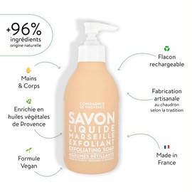 Compagnie de Provence Savon de Marseille Extra Pure Liquid Soap - Exfoliating Sparking Citrus - 10 Fl Oz Pump Bottle