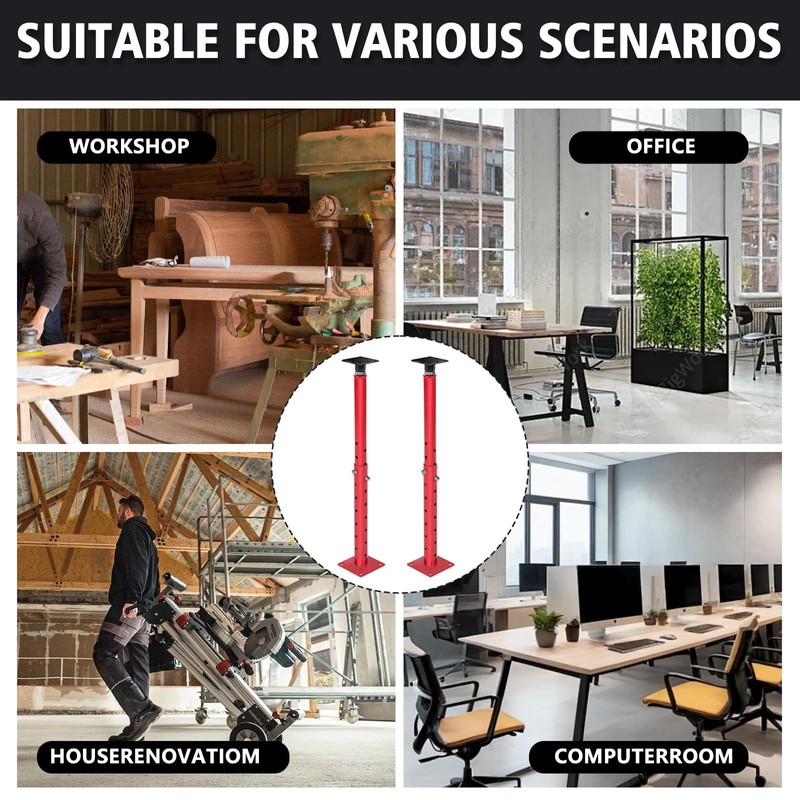 TOPTGO Floor Joist Jack, 19"- 36"(1'7"-3) Height Range Adjustable Floor