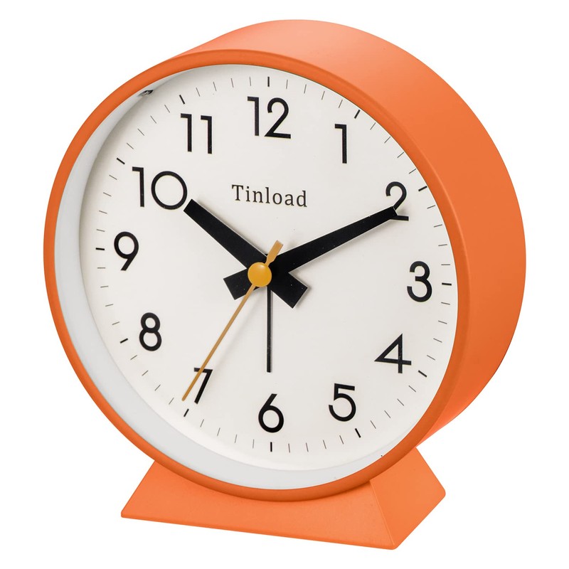 Tinload 4.5" Battery Operated Antique Retro Analog Alarm Clock, Small