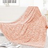 Orange Blanket Women Soft Fleece Blankets Lightweight Coral Fuzzy Warm