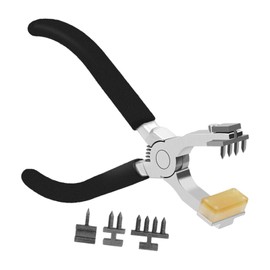 SM SunniMix Leather Hole Punch Tool Silent Pliers Practical Easy to Use Hand Pliers Hole Puncher for Belts Clothes Straps Saddles Purses, A