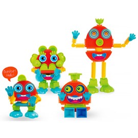 BLOKO - Set of 50 Mr Animated Eyes and Mouths - From 12 Months Construction Toy 1st Age - 503672