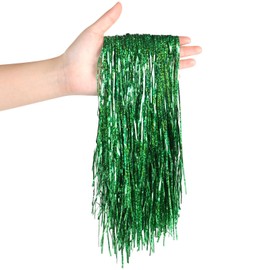 SULOLI Tinsel Curtains, Shiny Tinsel for Christmas Tree, Christmas Decoration, Christmas Party, Birthday Party, Wedding (Gold)