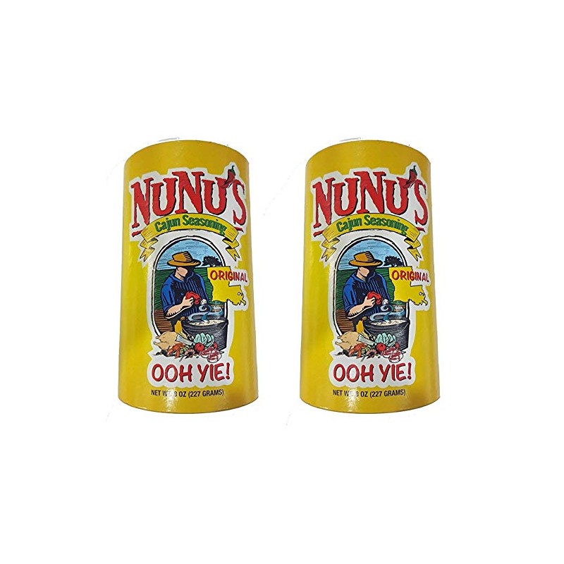 NuNu's Original All Purpose Cajun Seasoning, 8 Ounce Shaker (Pack