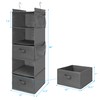 MAX Houser 5 Tier Shelf Hanging Closet Organizer, Cloth Hanging