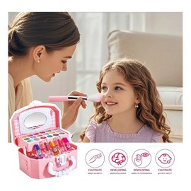 "Juego De Maquillaje Lavable Con Almacenamiento Para Niña Lab.G, Rosa "