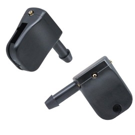 Amavoler 2 PCS Front Windshield Wiper Arm Washer Nozzle Jet Sprayer Nozzle Replacement Universal Fit For Wiper Arm 12mm,Renault Espace 3, VW Crafter Smart Etc. Black