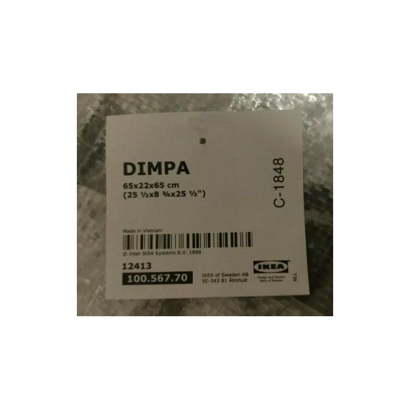 IKEA New Zippered Storage DIMPA Bag Clear 25½ x 8¾