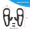 DY 2PCS Front Tow Hooks Heavy Duty Fit For Dodge