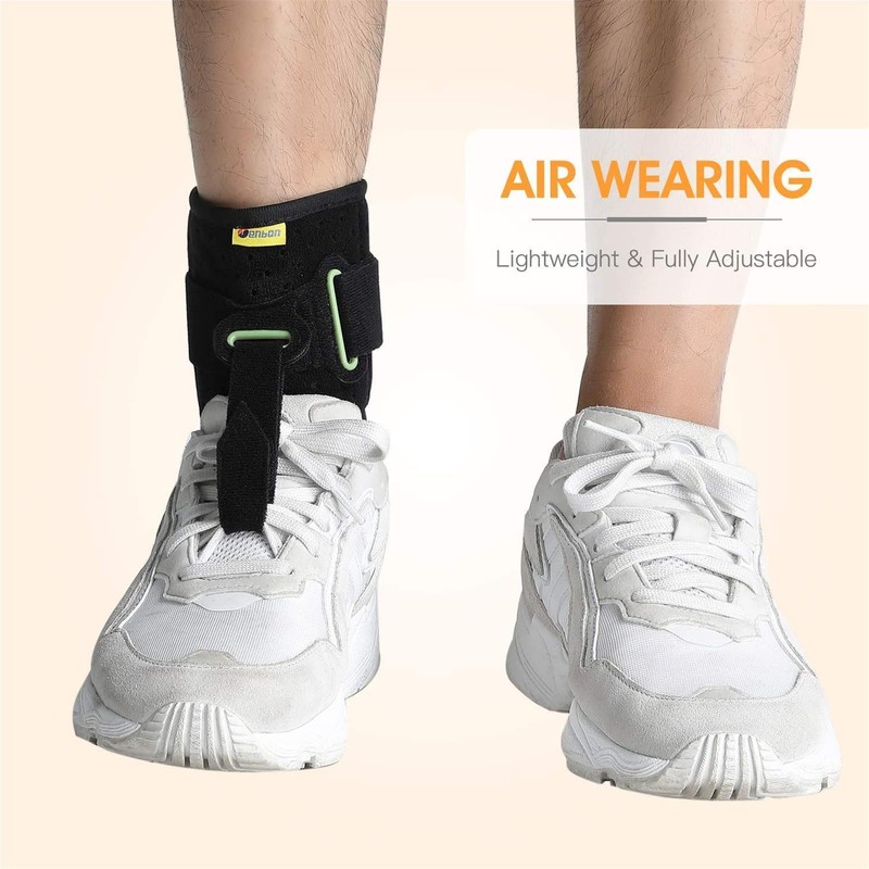 TENBON Ankle Support Drop Foot Brace Orthosis - Comfort Cushioned