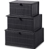 Honygebia Bamboo Decorative Storage Boxes - Set of 3 Woven