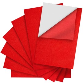 IOOLEEM Red Felt Sheets, Self-Adhesive Felt Sheets, 30pcs 7"x11.3"（Close to A4 Size - 18x28.5 cm, Pre-Cut Felt Sheets for Crafts, Craft Felt Fabric Sheets, Sewing Felt Rectangle for Patchwork.