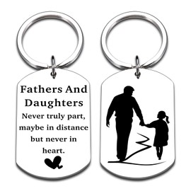 Dad Gifts, Fathers Day from Daughter, Birthday Gifts for Dad, Gifts for Dad from Daughter, Dad Keychain, Dad Valentine Day Christmas Wedding Christmas Gifts for Dad from Daughter to Daddy Papa Stepdad