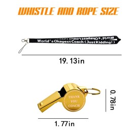 Coach Appreciation Gift Whistle for Women Men Volleyball Softball Baseball Coach Thank You Gift for Gymnastics Football Hockey Coach Whistles for Coach Birthday Gifts for Women Men Coaches