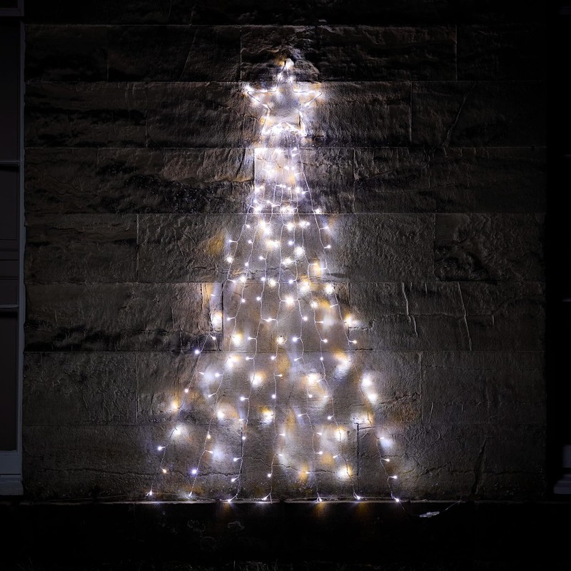 Lights4fun Christmas Outdoor 160 Dual Colour LED Shooting Star Hanging