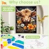 Cow Paint by Numbers for Adults, Cow Painting by Numbers,
