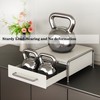Sonhomay Kitchen Organizer Stand with Drawer, Coffee Pod Holder Carbon