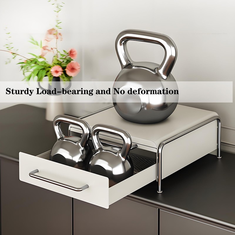 Sonhomay Kitchen Organizer Stand with Drawer, Coffee Pod Holder Carbon
