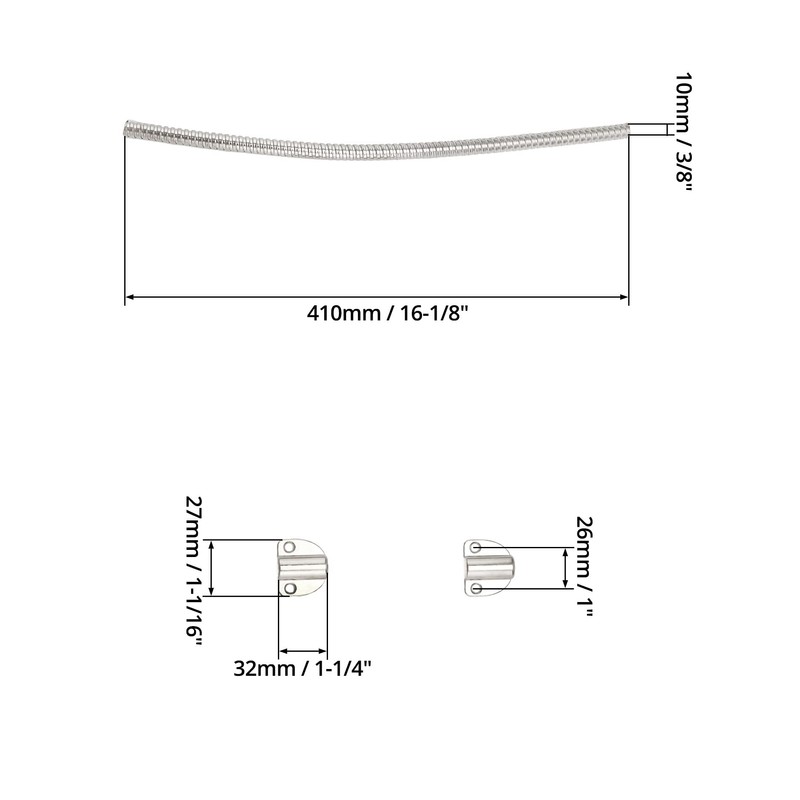 QWORK Door Loop Wire Protector, 2 Pack Steel Flexible Armored