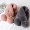 Cute Girls' Plush Thick Winter Neck Warmer Scarf with Fur Collar NO.3 10ea