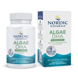 Nordic Naturals Algas DHA - 60 geles blandos - 500 mg Omega-3 DHA - Aceite de algas veganas certificado - DHA a base de plantas - Apoyo para el...    