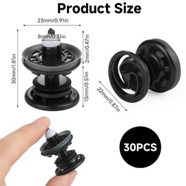Weflay 7L6868243 Door Trim Mounting Clips, Plastic Car Trim Clips, Mounting Clips, Compatible with VW Golf 5 6 7 T4 T5 Passat Polo Skoda Caddy A1 A4 A5 A6 Pack of 30