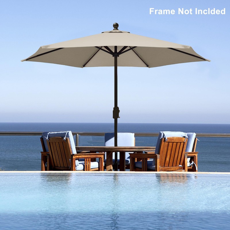 EliteShade USA 7.5FT Replacement Covers 6 Ribs Market Patio Umbrella
